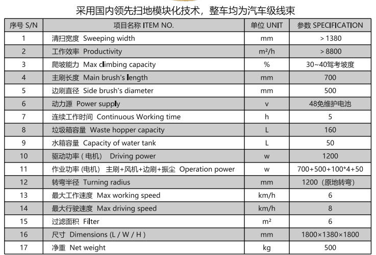 洁路宝驾驶乃东扫地机1400